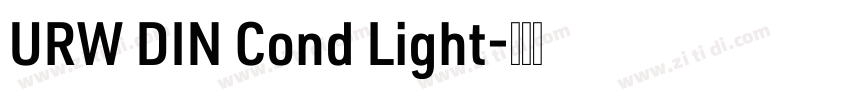 URW DIN Cond Light字体转换